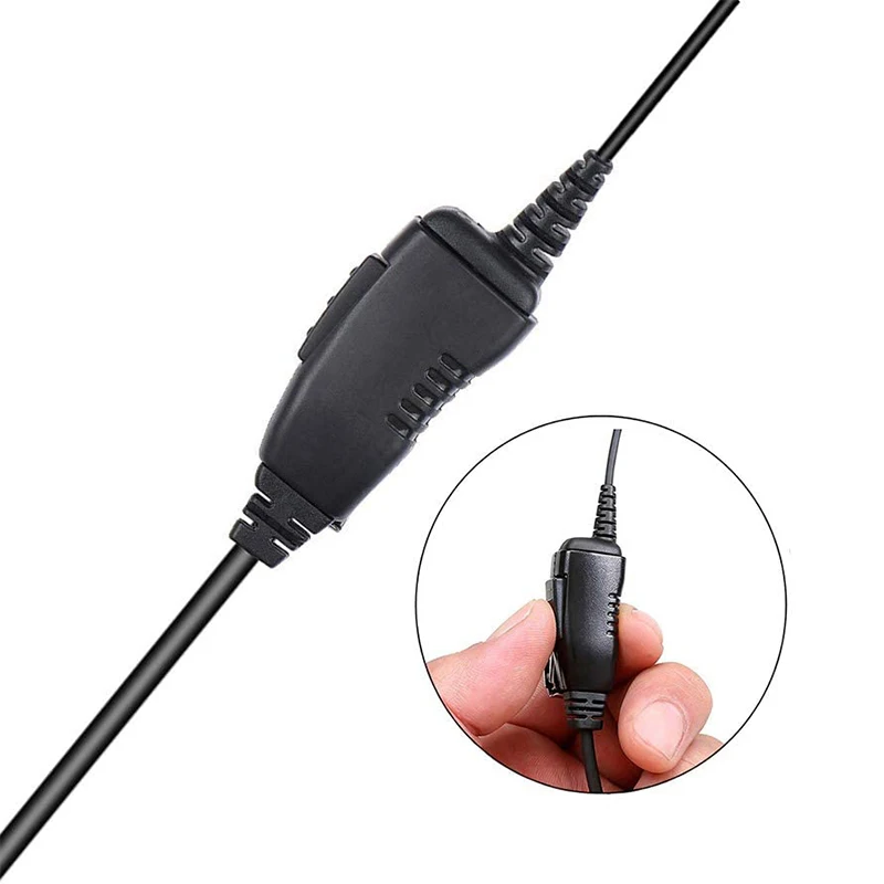Walkie Talkie Earpiece Headset with PTT Mic, Compatible with Motorola CP200D, CLS1110, CLS1410, CLS1450, GP300, GP308, 10 Pack