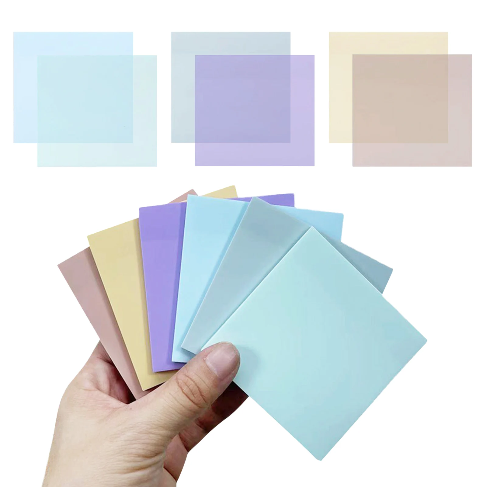 

300sheets PET Waterproof Removable Self-Stick Note Stationery Multifunctional School Office Page Marking Memo Pad Adhesive