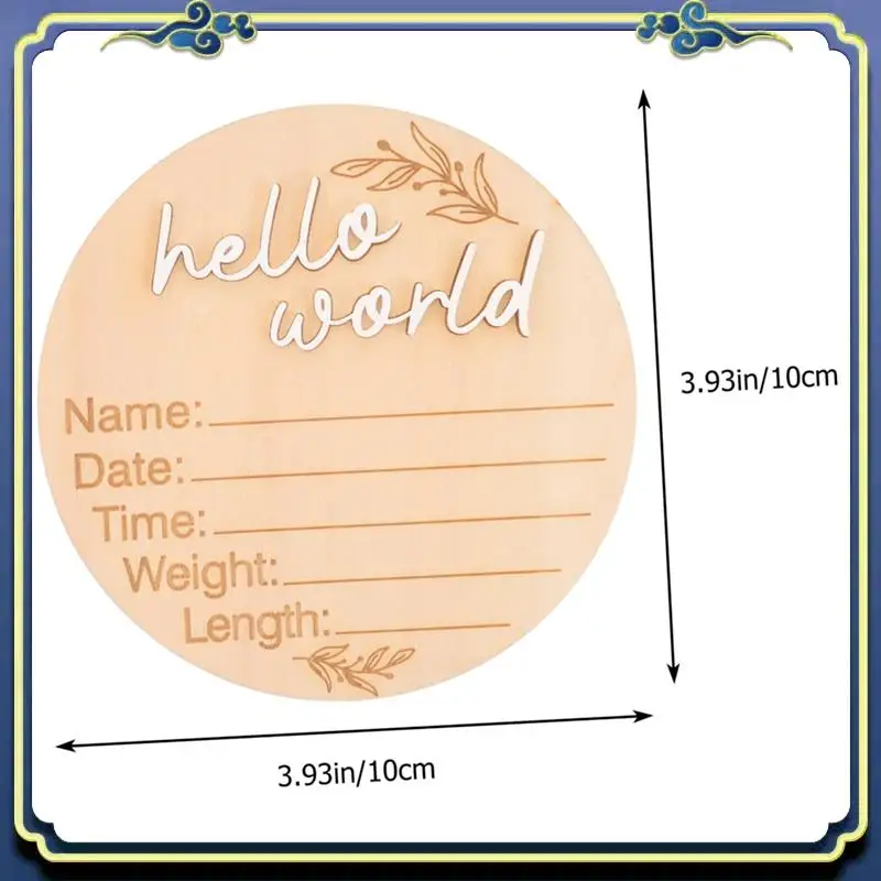 Latest 6PCS Bulletin Board Pendant Commemorative Plaque Wooden Name Announcements Announcement Board Announcement Round Wood