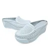 YAERNI Women Summer Casual Slingbacks High Heels Pumps Slip On Shoes For Women  Mesh Female Platform Wedges Shoes Woman E883 4