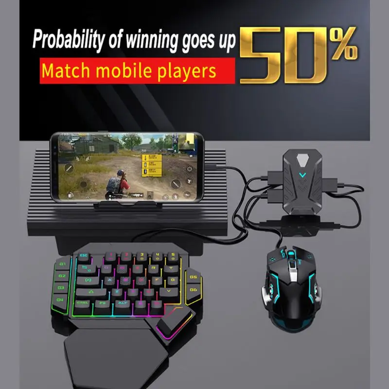 게이밍 키보드 마우스 컨버터 휴대용 게임패드 PUBG용 호환