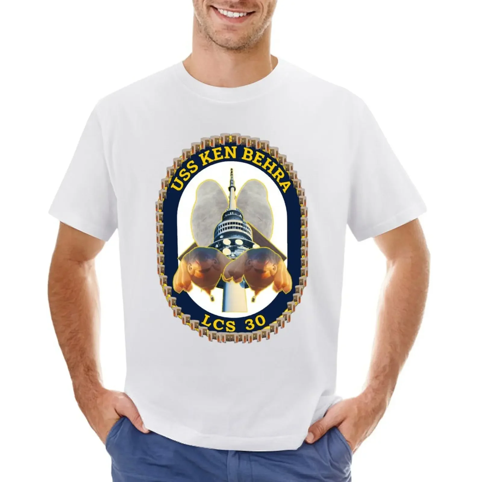 Uss Ken Behra-Stemma Alternativo Per Uss 637 T-Shirt Anime Vintage Mens T-Shirt