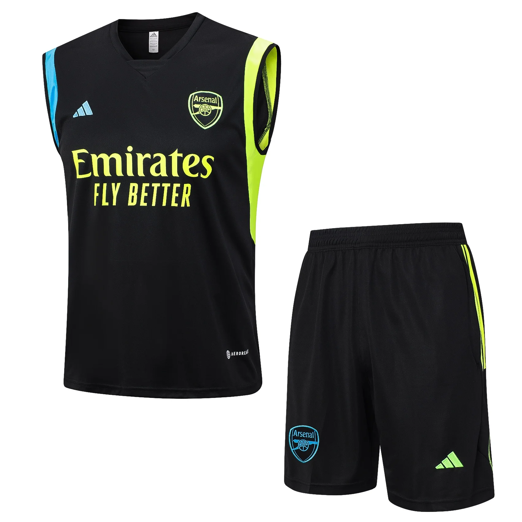 Adidas Football Shoes Sleeveless Jersey Set Men Solid-colored V-neck Soft-touch Graphic-Printed Jersey Set Blackish Blue