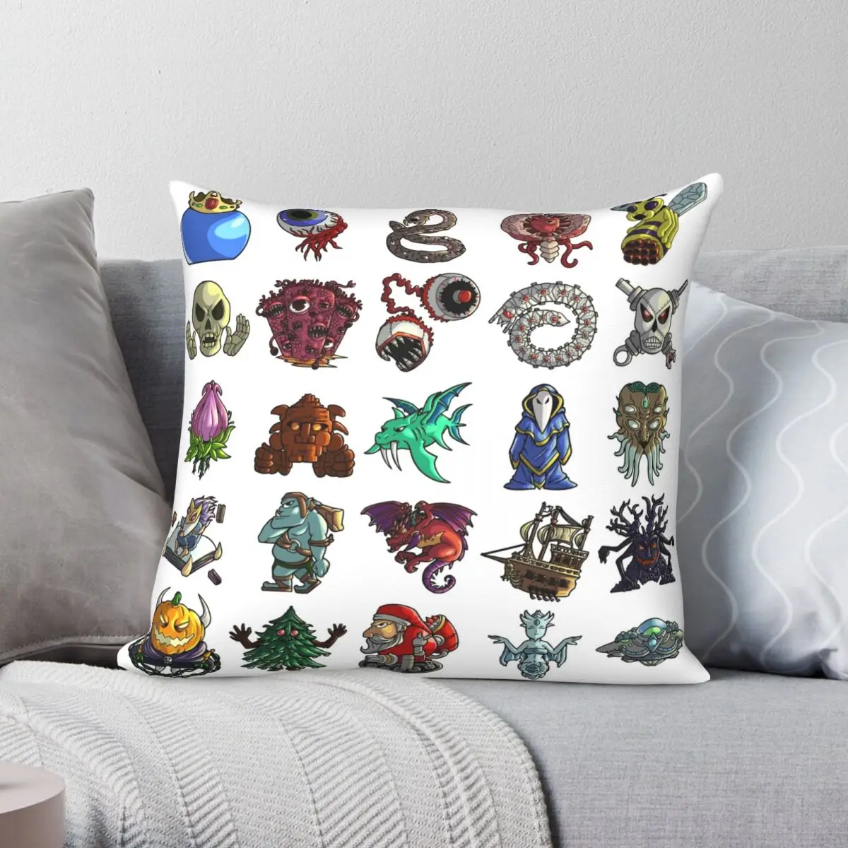 

Terrarias All Boss Square Pillowcase Polyester Linen Velvet Printed Zip Decor Pillow Case Home Cushion Cover 45x45