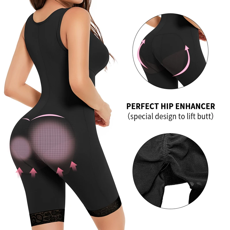 Women Body Shaper Tummy Control Compression Butt Lifter Bodysuit Waist Trainer Fajas Colombianas Full Body Shaper Jumpsuit