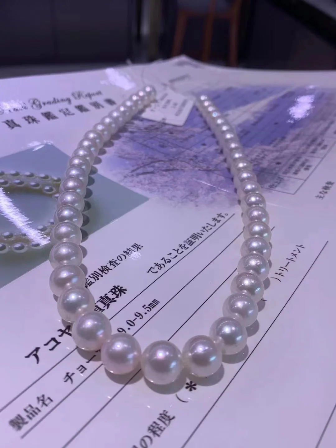 925 Sterling Silver Luxury Seawater Pearl Necklace 9-9.5mm Round Akoya Pearls Fashion Wedding Jewelry Accessories For Women