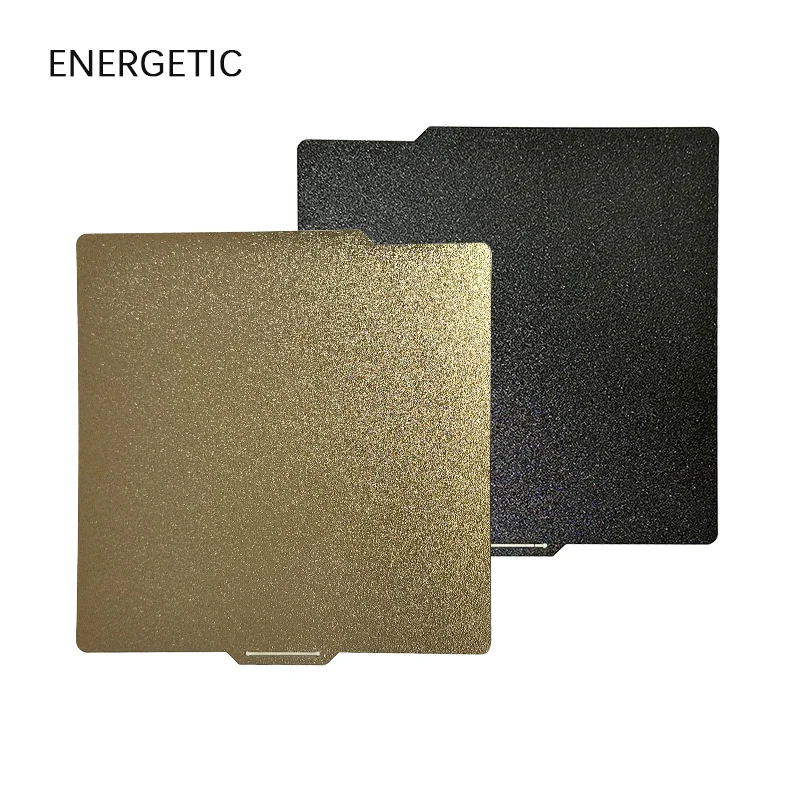 ENERGETIC  Flex Magnetic Plate 257x257mm Double Side Textured PEI Powder Coated Steel Sheet For Bambu Lab X1 Build Surface