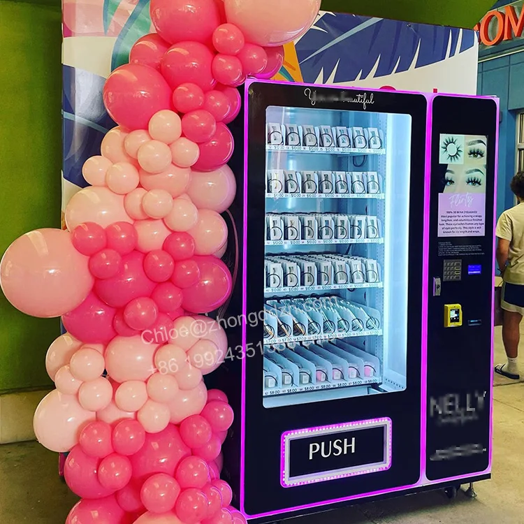 

Wholesale Self-service cosmetic Vending Machine Beauty Makeup Product and eyelash Vending Machine