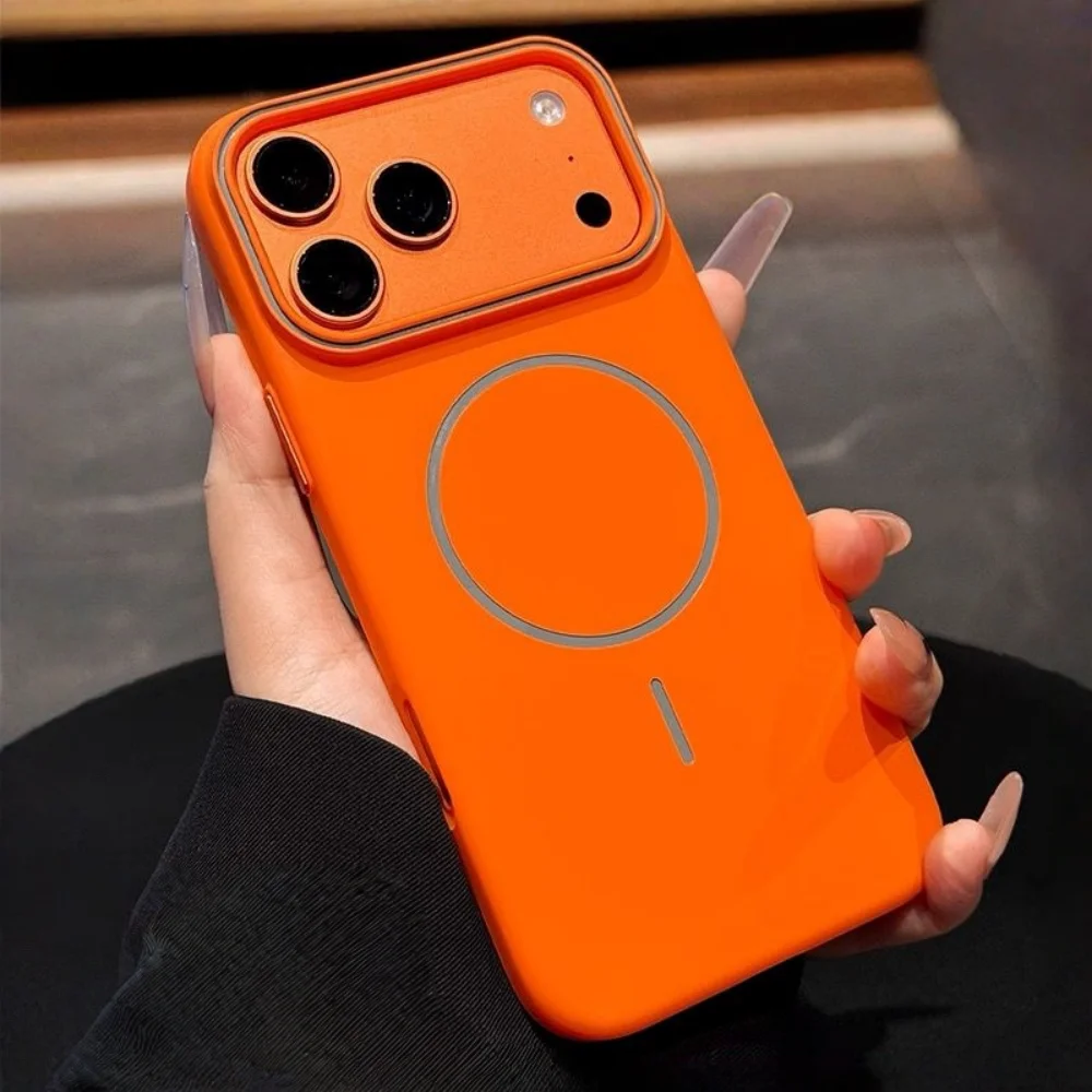 Luxury Matte Soft Magnetic Case with Wireless Charging Compatibility