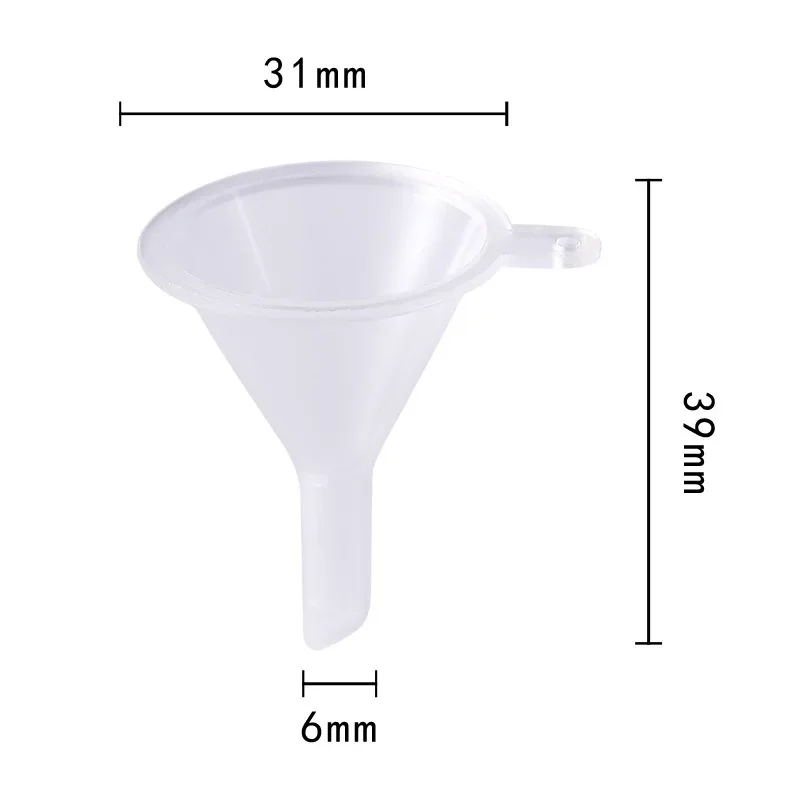 10PCS Mini Plastic Funnel Small Mouth Liquid Oil Funnels Laboratory Supplies Tools School Experimental Supplies