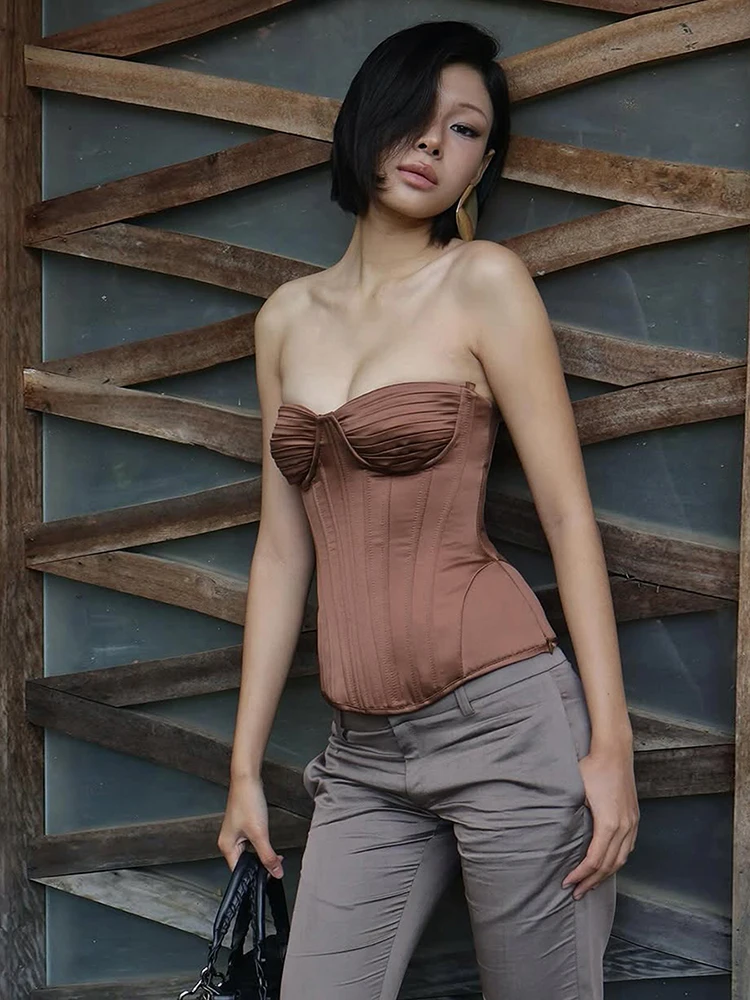 Nibber Coquette Tank Top Women Sexy Ruched Trend Patchwork Sleeveless Midnight Party Club Streetwear Stretch Wild Hottie Vest