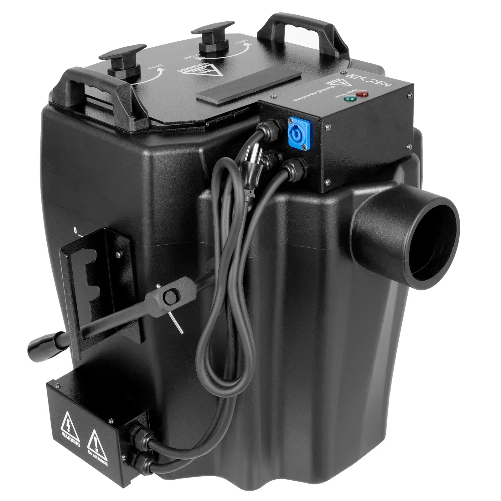 4KW Dry Ice Fog Machine Black Stainless Steel, Large 2152ft&sup2; Coverage, Intelligen for Large Stage Performances