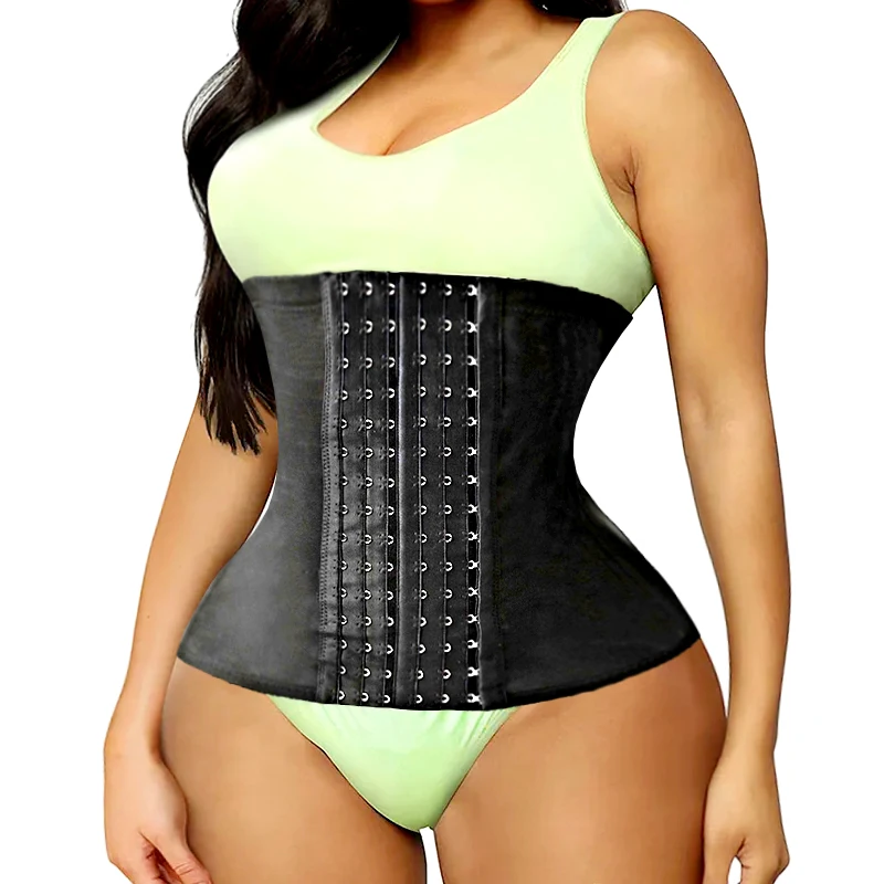 Sure You Like Spanex Waist Trainer Women Body Shaper Underbust Corset  Slimming Lose Weight Trimmer Belt Cincher Fajas Sh size L Color Black