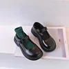Children Leather Shoes for Party Wedding Fashion Girls UK Uniform School Shoes Black Simple Non-slip Kids Loafers Size 26-36 5
