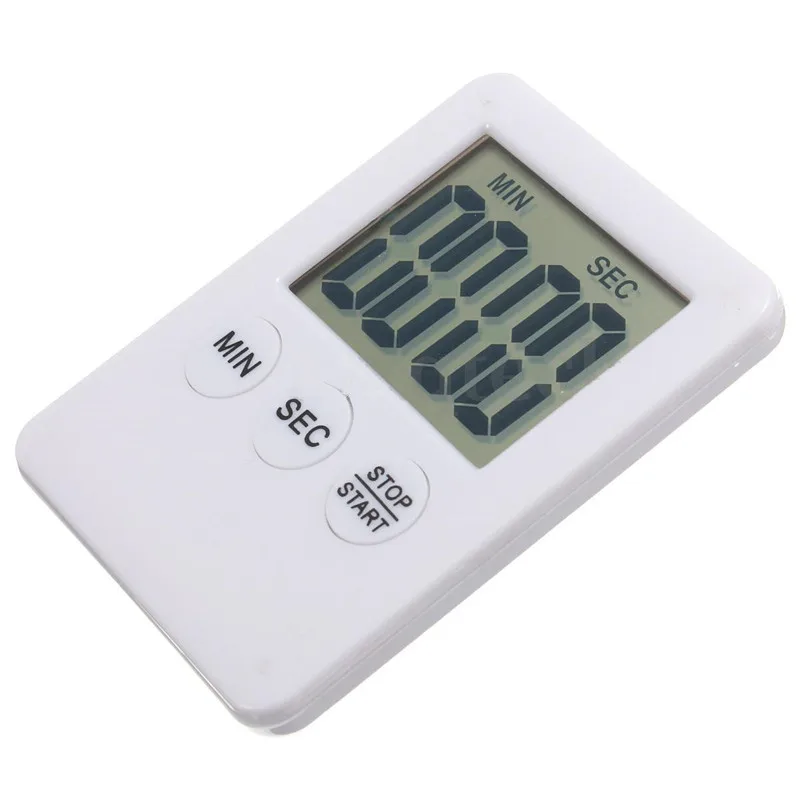1pcs Super Thin LCD Digital Display Kitchen Timer Square Countdown Alarm Magnet Clock Sleep Stopwatch Clock Timer Kitchen Tool 5