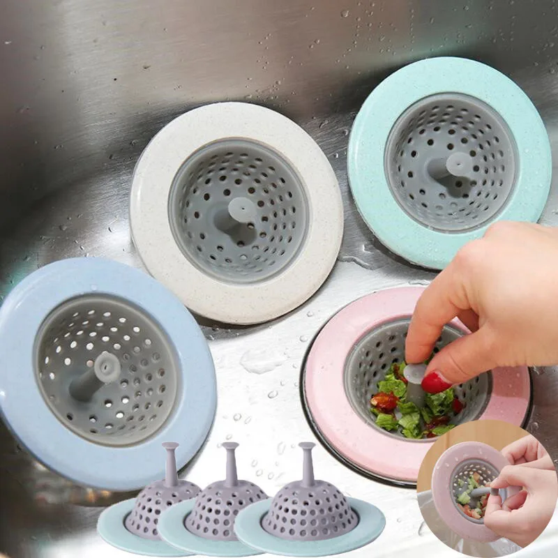 цена Useful Kitchen Sink Filter Silicone Strainer Bathroom Shower Floor Drain Sink Cover Sewer Hair Filter Sink Sewer Filter Plug