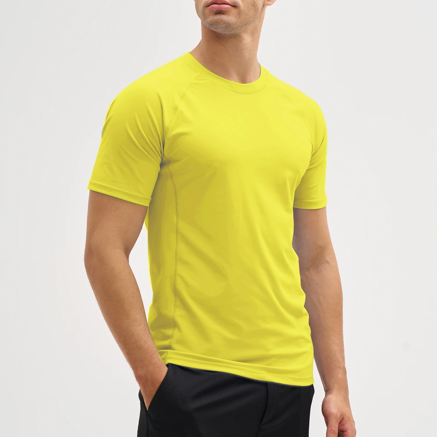 EKLENSON Herren Rash Guard Shirts UPF 50+ Sonnenschutz Surf Shirts Feuchtigkeitsableitende leichte, schnell trocknende Wasser Shirts – Detail 17