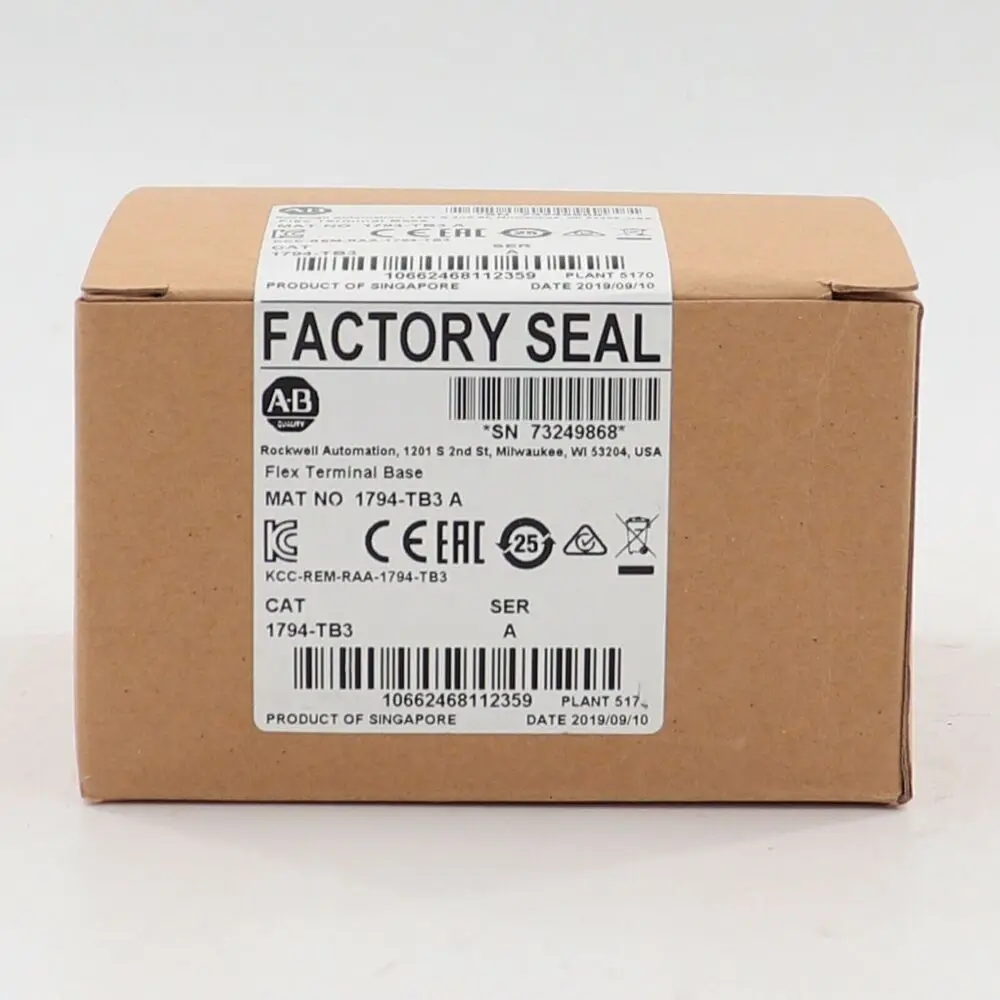 

Sealed Allen-Bradley 1794-TB3 Flex Terminal Base Module NEW