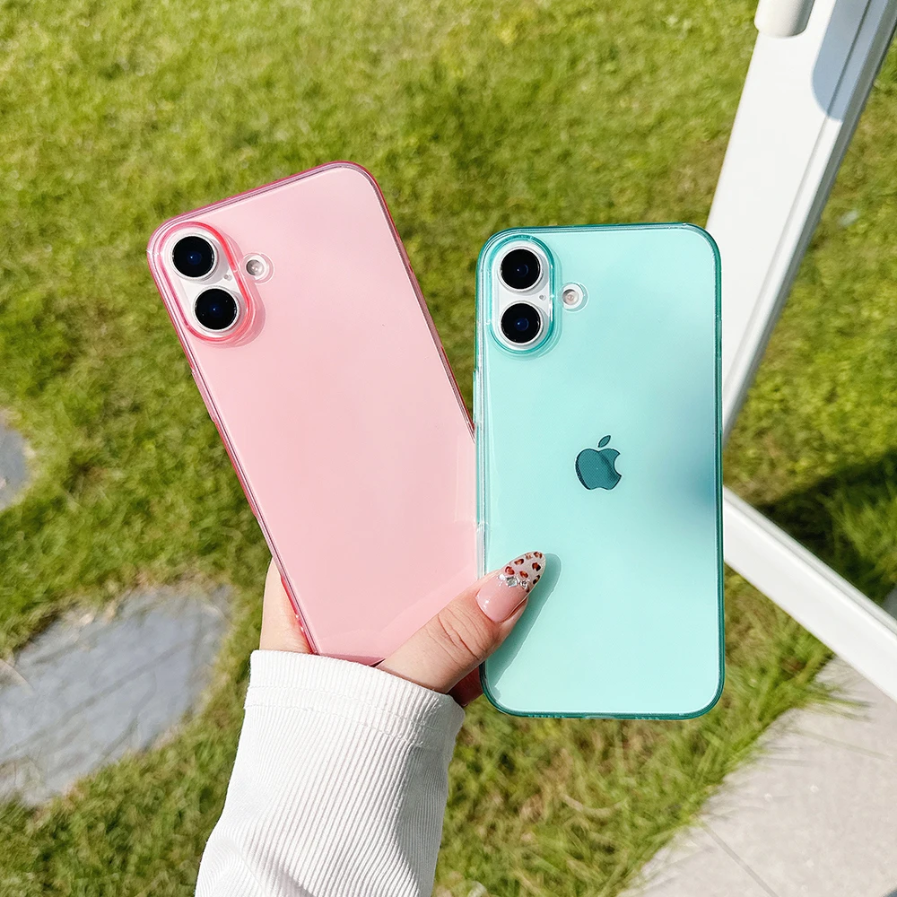Vibrant Candy Color Transparent Silicone Soft Case - Ultra Thin Clear Shell