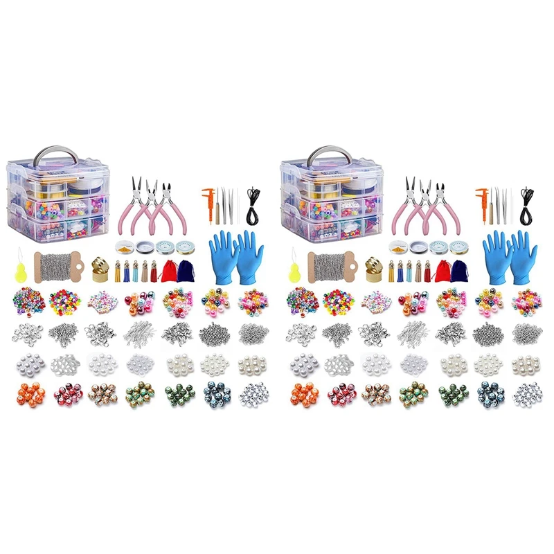 

4912 Pieces Of Jewelry Making Kit, Jewelry Making Tool Kit With Jewelry Beads, Jewelry Pliers, Beaded Thread