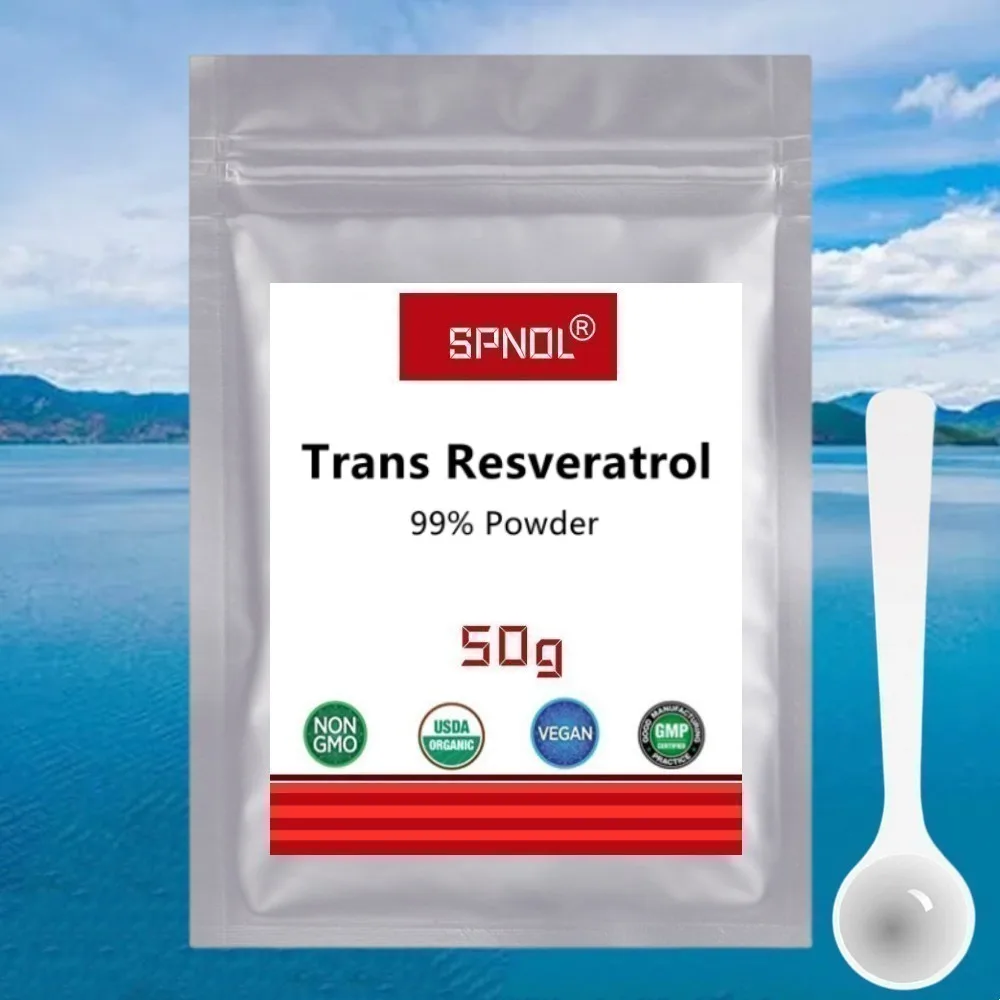 99% 순수 트랜스 레스베라트롤 분말, 50g-1000g 99% 순수 트랜스 레스베라트롤 분말, 50g-1000g