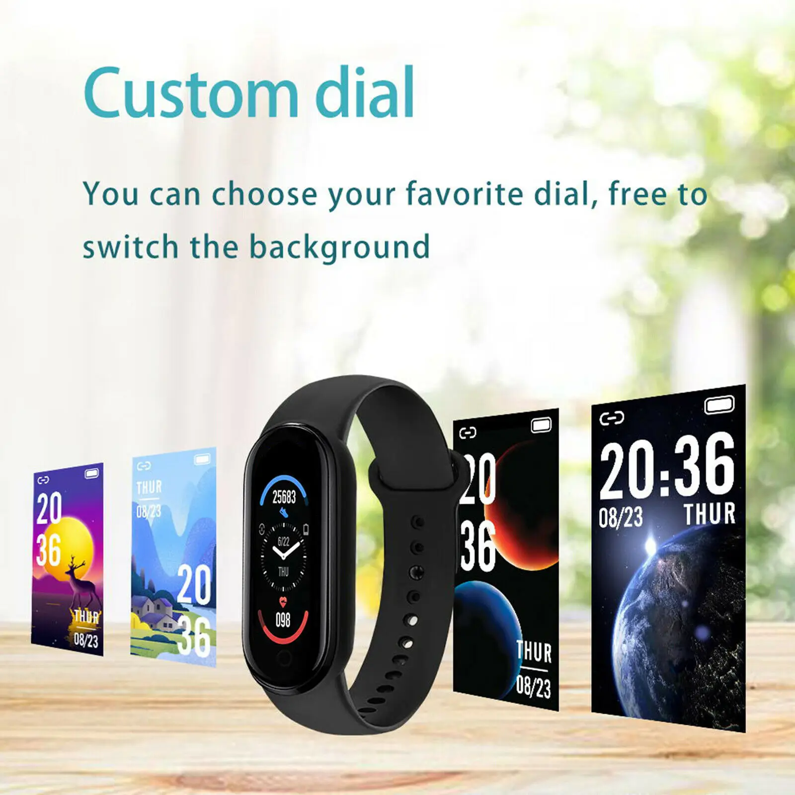 Smart Watch M6 Men's And Women's Fitness Sports Bracelet Heart Rate Blood Pressure Monitor Digital Watch for IOS Android Phones 2