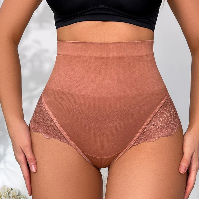 2023 High Waist Tummy Control Panties Women Thong Panty Shaper Slimming  Underwear Butt Lifter Cotton Cincher Brief Body Shaper - AliExpress