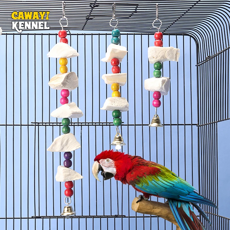 Hang Toy Parrot Birds Training Cuttlefish Bones Calcium Supplements Bird Cage Perch Hamster Molars Chewing Toys Random Color parrot toy,bird toy,pet mineral supplement,bird cage accessories