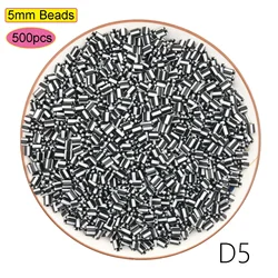 500PCS Multicolor Hama Beads for Kids - DIY Puzzle and Pixel Art Toy Set (GRAY)
