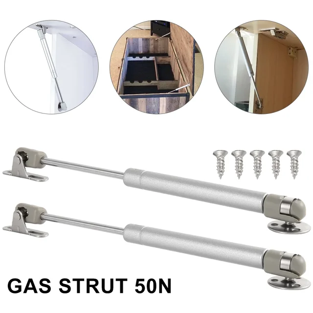 4 PC แก๊ส Strut ตู้ประตูลิฟท์สนับสนุน PNEUMATIC Rod ไฮดรอลิกฤดูใบไม้ผลิบานพับ Air Strut ตู้ครัวบานพับเฟอร์นิเจอร์ฮาร์ดแวร์ 5