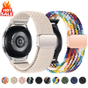 No Gaps Braided Band For Samsung Galaxy Watch 7 6 5 4 44mm 40mm/5 pro magnetic bracelet Galaxy watch6 watch4 classic 47 43 strap 1