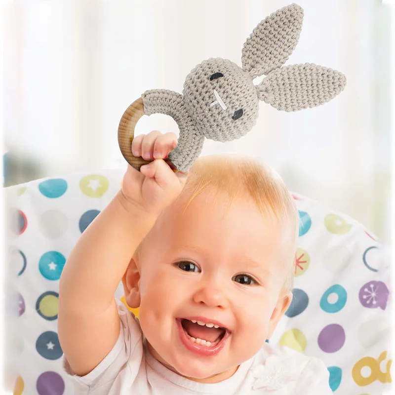 

Детская погремушка для вязания крючком, раздельная вязаная игрушка для новорожденных, игрушка-погремушка для детей 0-12 месяцев