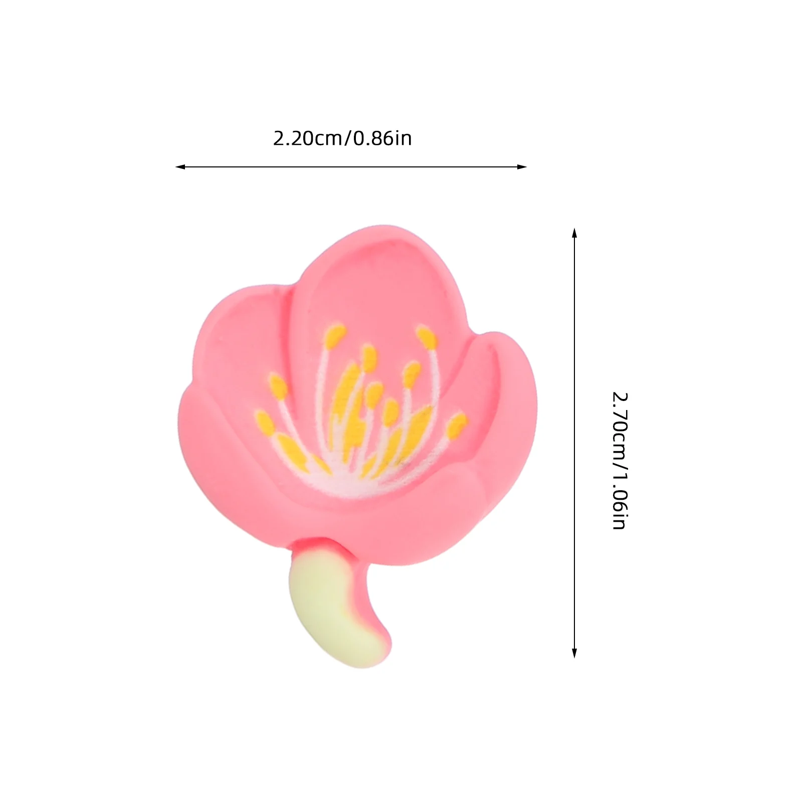 20pcs Resin Peach Blossom Thumbtack Push Pins DIY Photo Wall Art Nail Studs Cork Board Pins Map Markers Home Office Supplies push pins