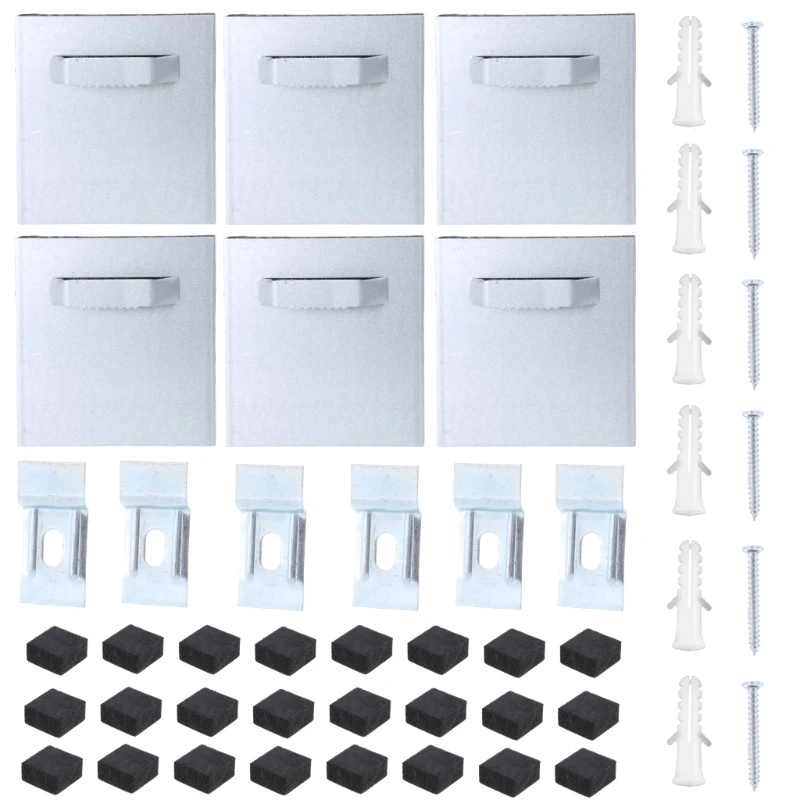 Description Picture 2 of itemMultifunction Picture Hanging set Adhesive Metal Plates for Flat Panel Displays