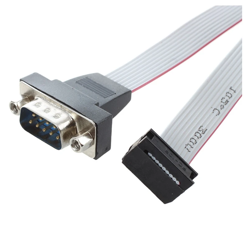2X DB9 RS232 To 10 Pin Ribbon Cable Connector Adapter