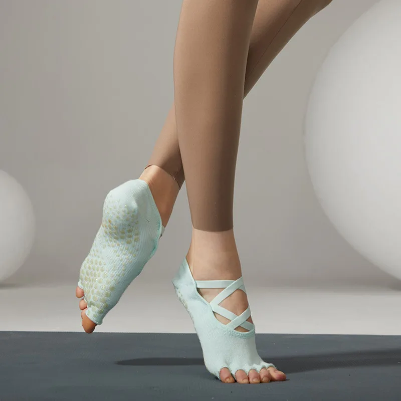 Yoga Socks Five-toe Backless Cotton Non-slip