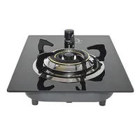 Natural Gas Stove Liquefied Gas Stove Household Tempered Glass Embedded Pulse Ignition Single Head Stove Copper Fire Cover 2