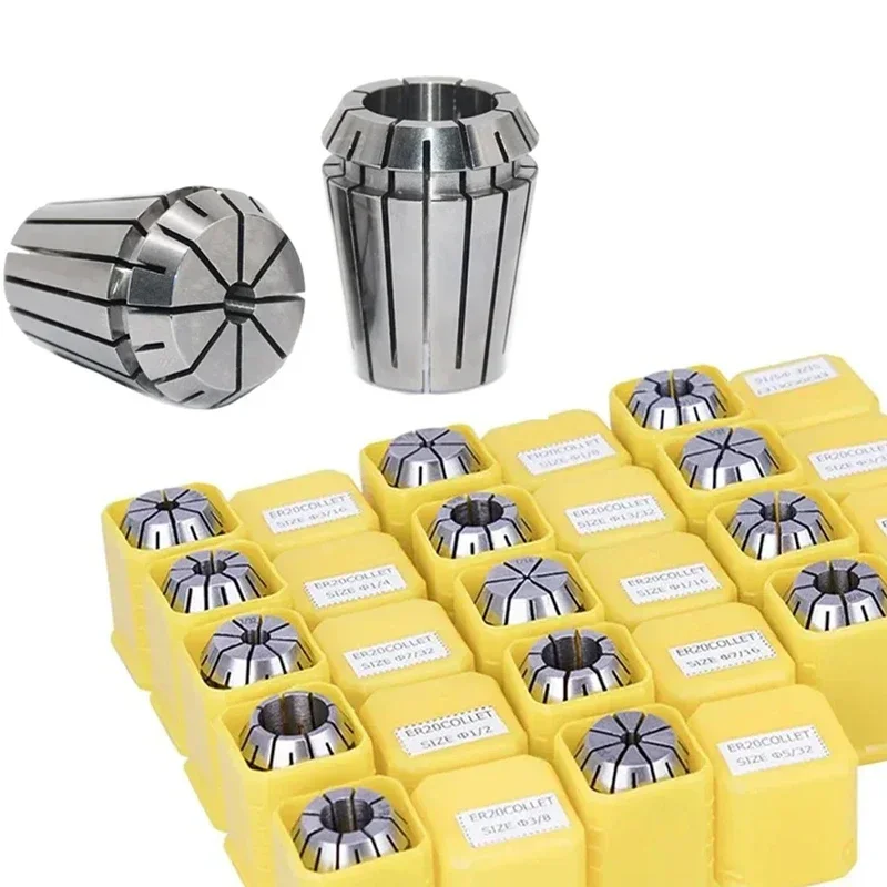 Spring Collet Tool Holder Collet Chuck Spring Collet Chuck Collet Chuck Holder Engraving Collet Chuck Collet Clamping Tool Collet Block Holder XXW Collet Set ER11 ER16 ER20 ER25 ER32 ER40 High Precision 0.008mm 0.015mm