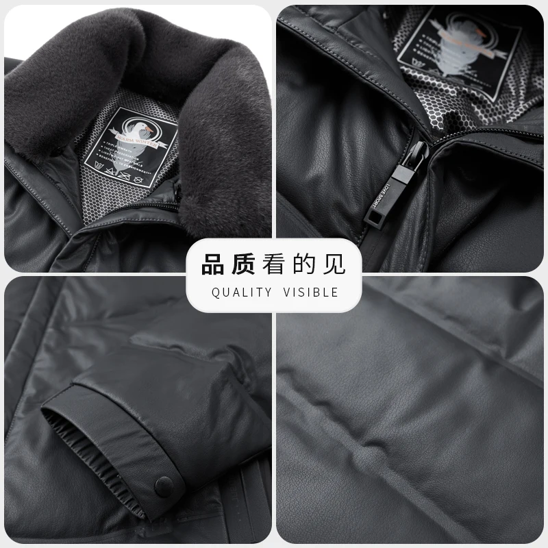 Winter Men's Sheepskin Down Coat