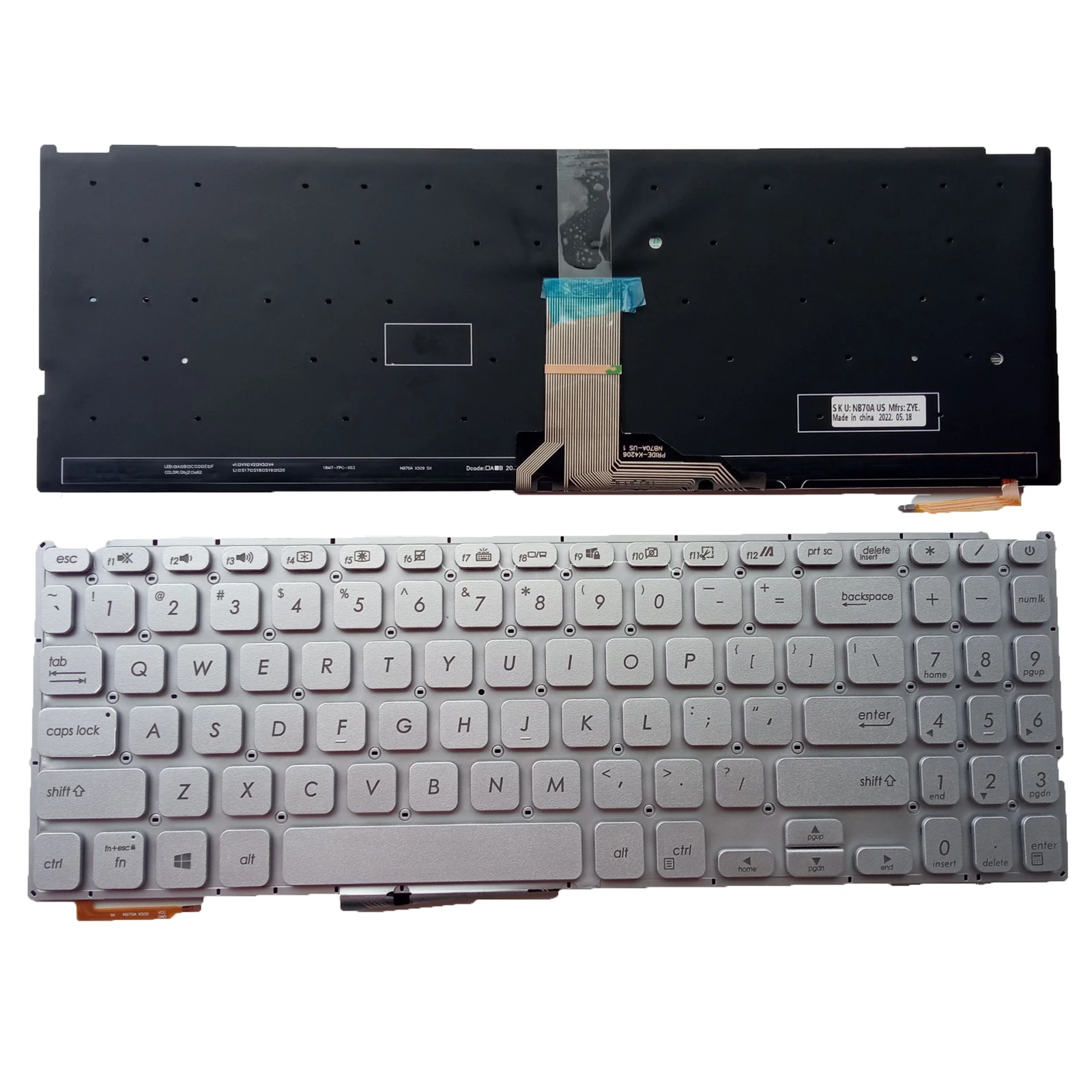 Клавиатура US для ASUS Vivobook X509 X515 M509 X509F X509U M509 V5000D V5000F