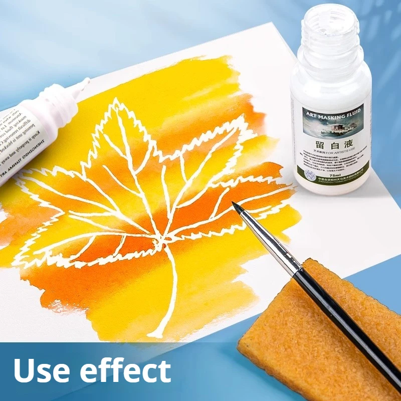 Watercolor Media Masking Ink The White Liquid White Gel Bottle Needle Tube Hand-painted Watercolor Liquid Painting watercolor masking liquid