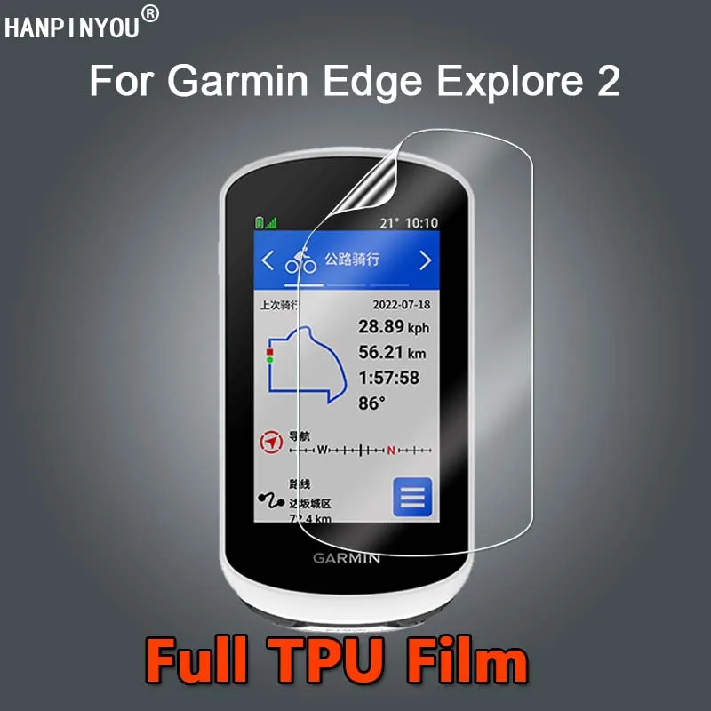 Per Garmin Edge Explore 2 Bike Computer Ultra Clear Slim Riparabile Soft Tpu Hydrogel Film Screen Protector-Non Vetro Temperato