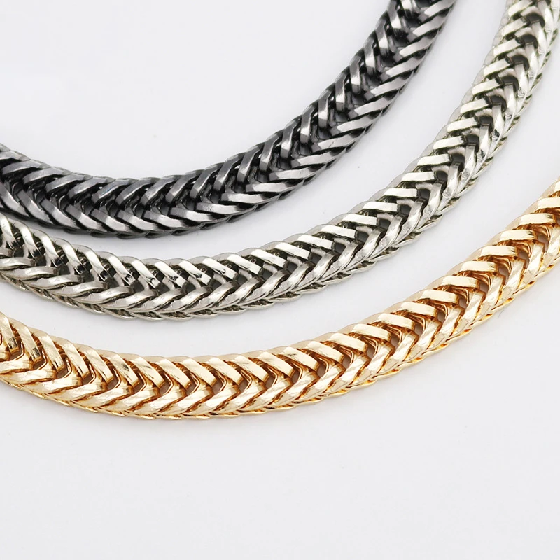 Bag Chain DIY Gold/Silver/Gun Black Bag Strap Replacement Purse Chain Shoulder Bag Straps Small Handbag Purse Handle Chain