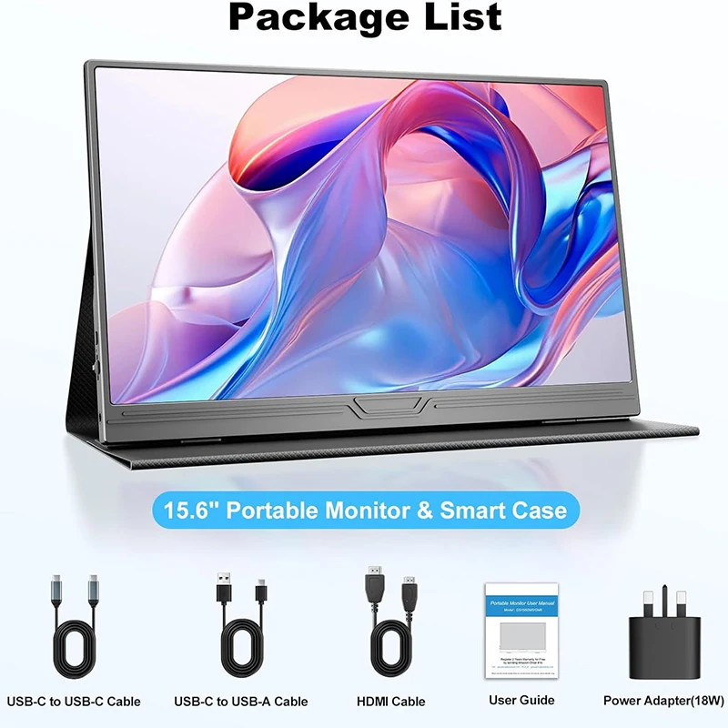شاشة محمولة 15.6 بوصة شاشة FHD وقت الاستجابة 1 ملل...