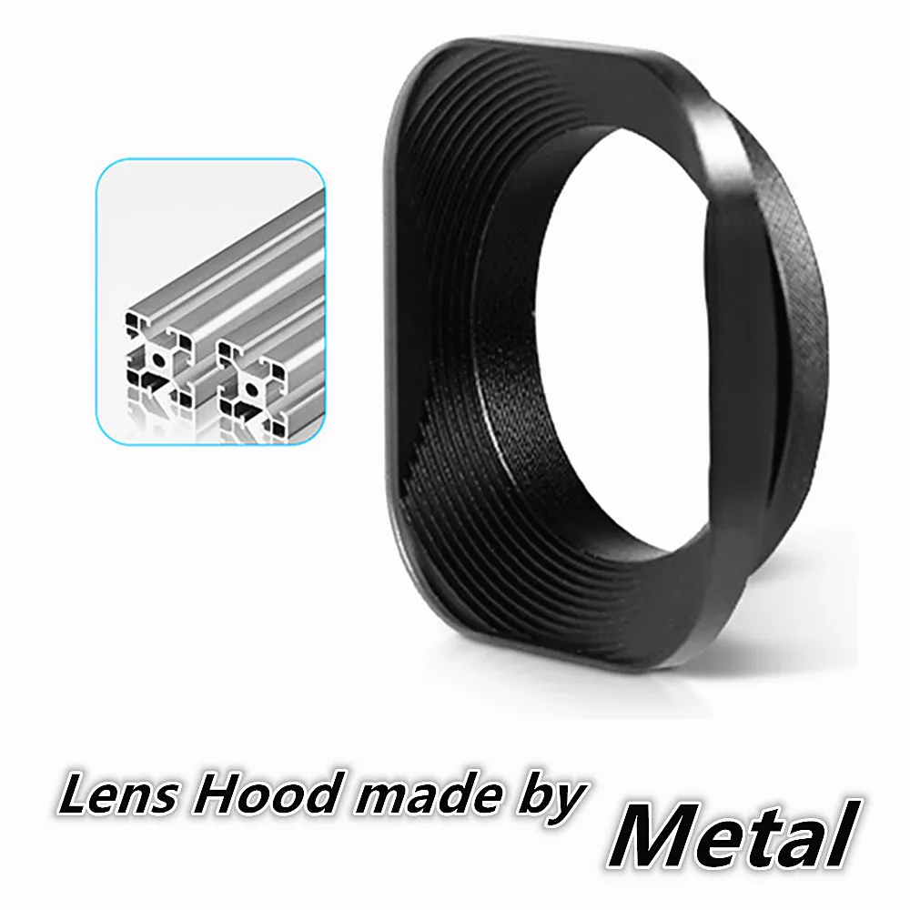 Square Shape Lens Hood 28mm 30mm 34mm 39mm 37mm 40.5mm 42mm 43mm 46mm 48mm 49mm 52mm for Canon Nikon Fujifilm Leica Panasonic camera lens hood