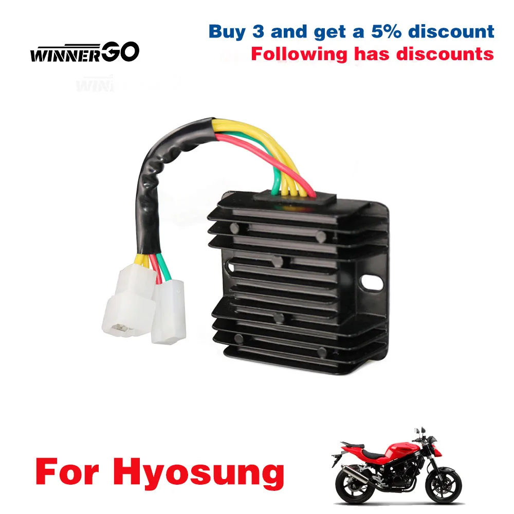 Spannungsregler Für Hyosung Motorräder – 3-Phasen Gleichrichter Mit Kühlrippen (Plug & Play)