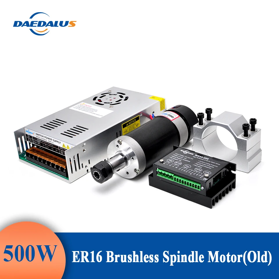 Kit Motore Mandrino CNC da 500 W, 500 W, ER11, 12-100VDC, 12000 RPM, Motore Mandrino Raffreddato ad Aria Regolatore Morsetto Da 52 mm per Fresatura di Incisioni Fai Da Te Kit Motore Mandrino CNC da 500 W, 500 W, ER11, 12-100VDC, 12000 RPM, Motore Mandrino Raffreddato ad Aria Regolatore Morsetto Da 52 mm per Fresatura di Incisioni Fai Da Te