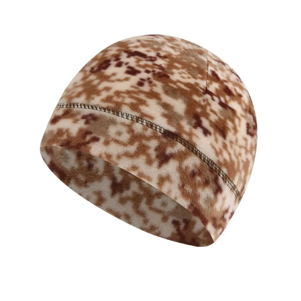 Windproof Fleece Hats Winter Warm Camouflage Thickened Thermal Tactical Hat Elastic Breathable Ski Baggy Hat 4