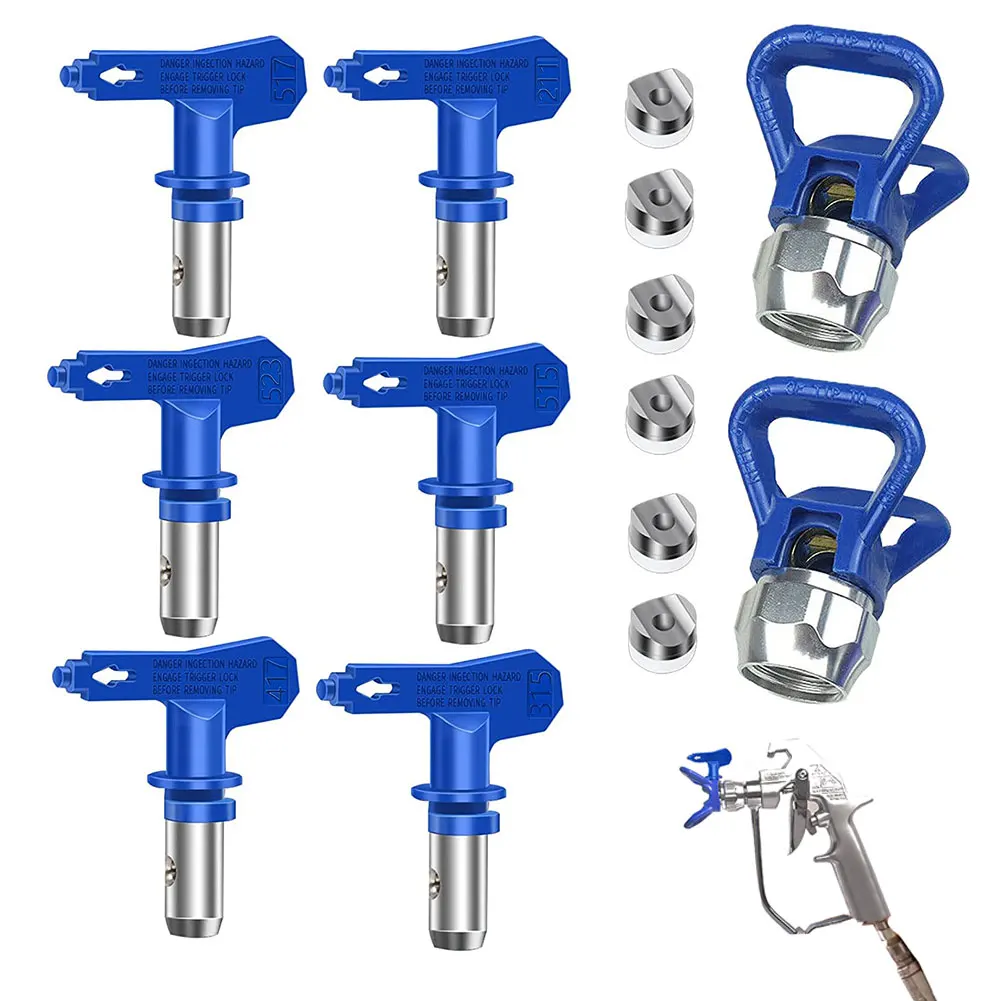 

Airless Paint Nozzles Set Reversible Spray Tips Airless Paint Sprayer Nozzle Tips Airless Sprayer Spraying Machine Parts 211/315