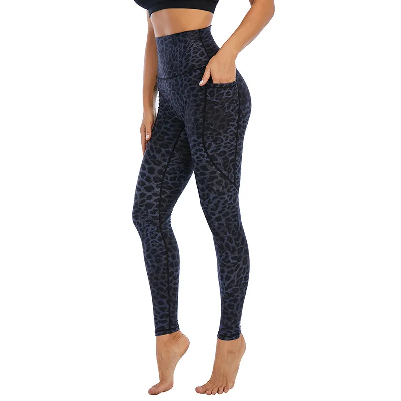 

New Yoga Dress Leopard Print Women's Tight High Waist Hip Lift Sports Fitness Pants No Awkwardness Thread Nude Print Yoga Pants